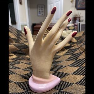 Vintage 1960’s porcelain ring hand